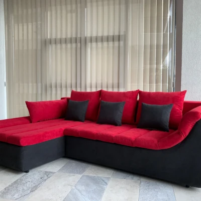 Coltar extensibil ECHO culoare rosu + negru